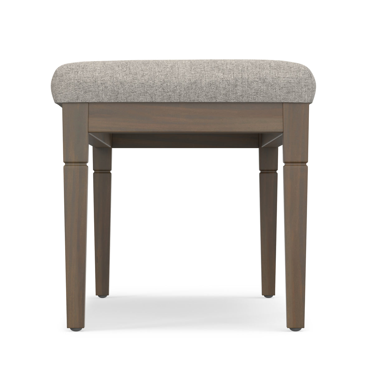 Cloud Grey Linen Style Fabric | Waverly Tufted Ottoman Bench