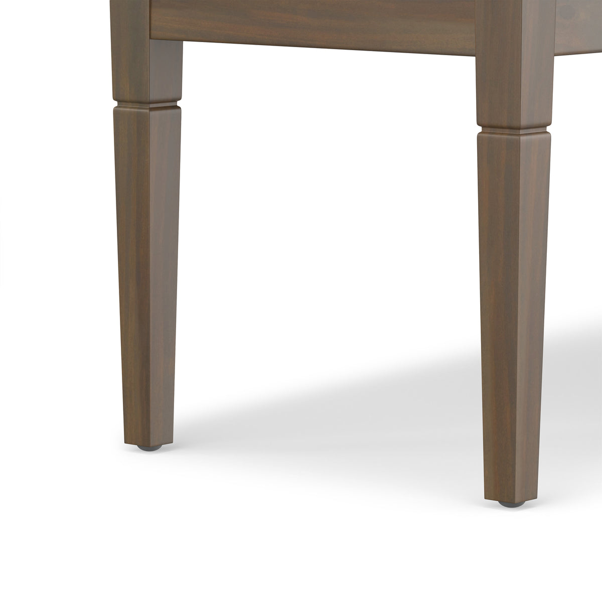 Natural Linen Style Fabric | Waverly Tufted Ottoman Bench