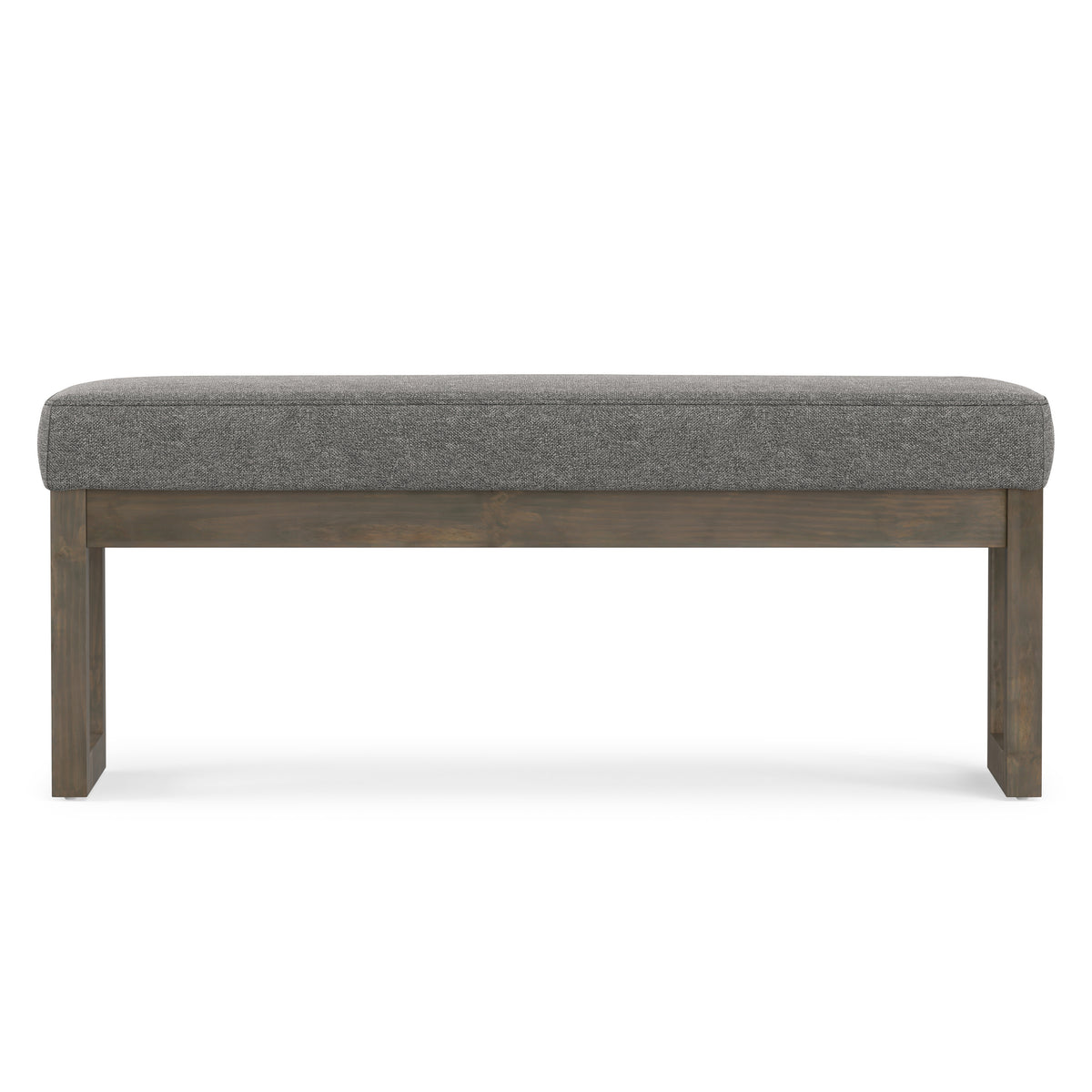 Grey Linen Style Fabric | Milltown Large Ottoman Bench in Linen