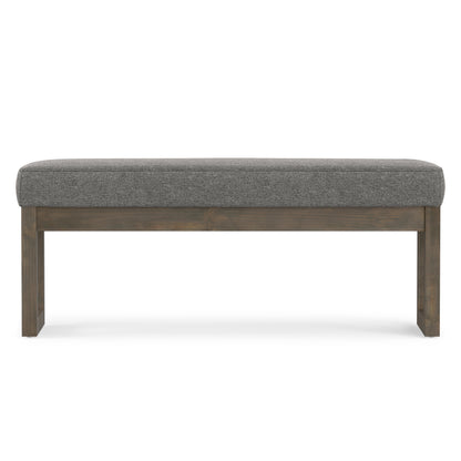 Grey Linen Style Fabric | Milltown Large Ottoman Bench in Linen