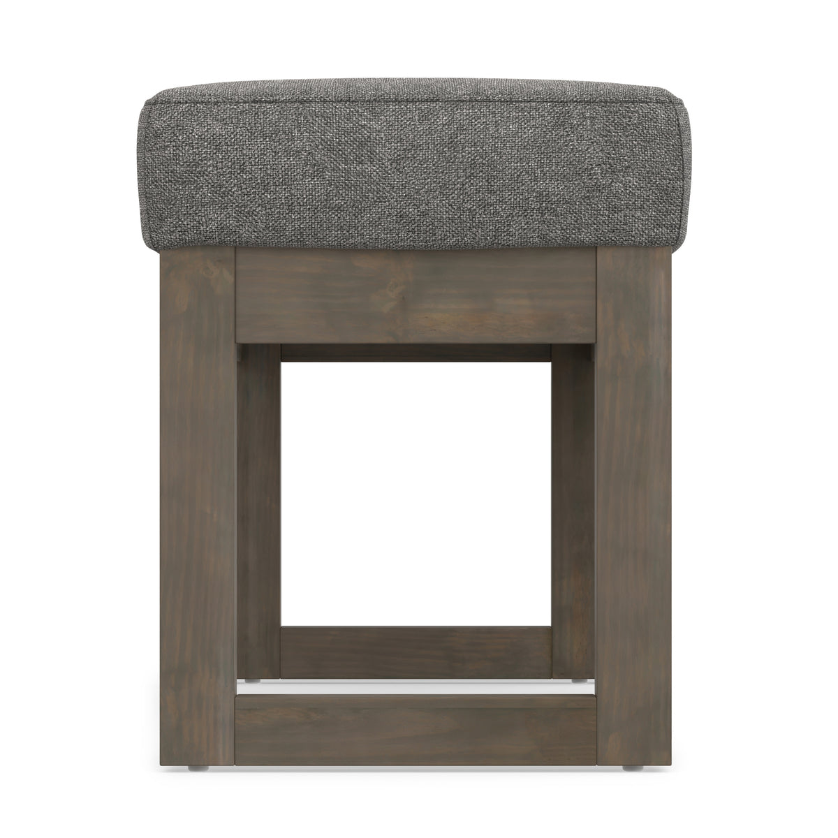 Grey Linen Style Fabric | Milltown Large Ottoman Bench in Linen