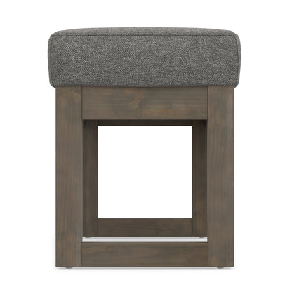 Grey Linen Style Fabric | Milltown Large Ottoman Bench in Linen