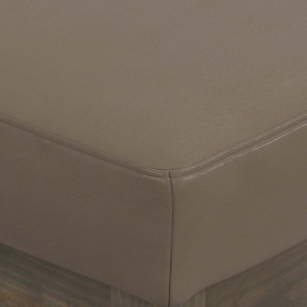 Ash Blonde Vegan Leather | Milltown Footstool Small Ottoman Bench