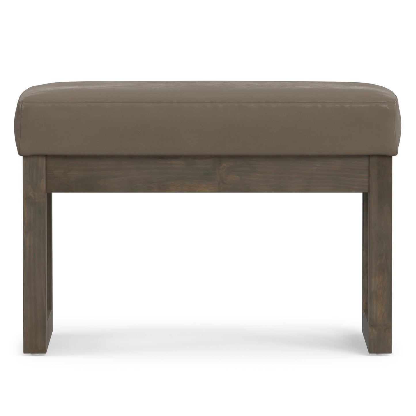 Ash Blonde Vegan Leather | Milltown Footstool Small Ottoman Bench