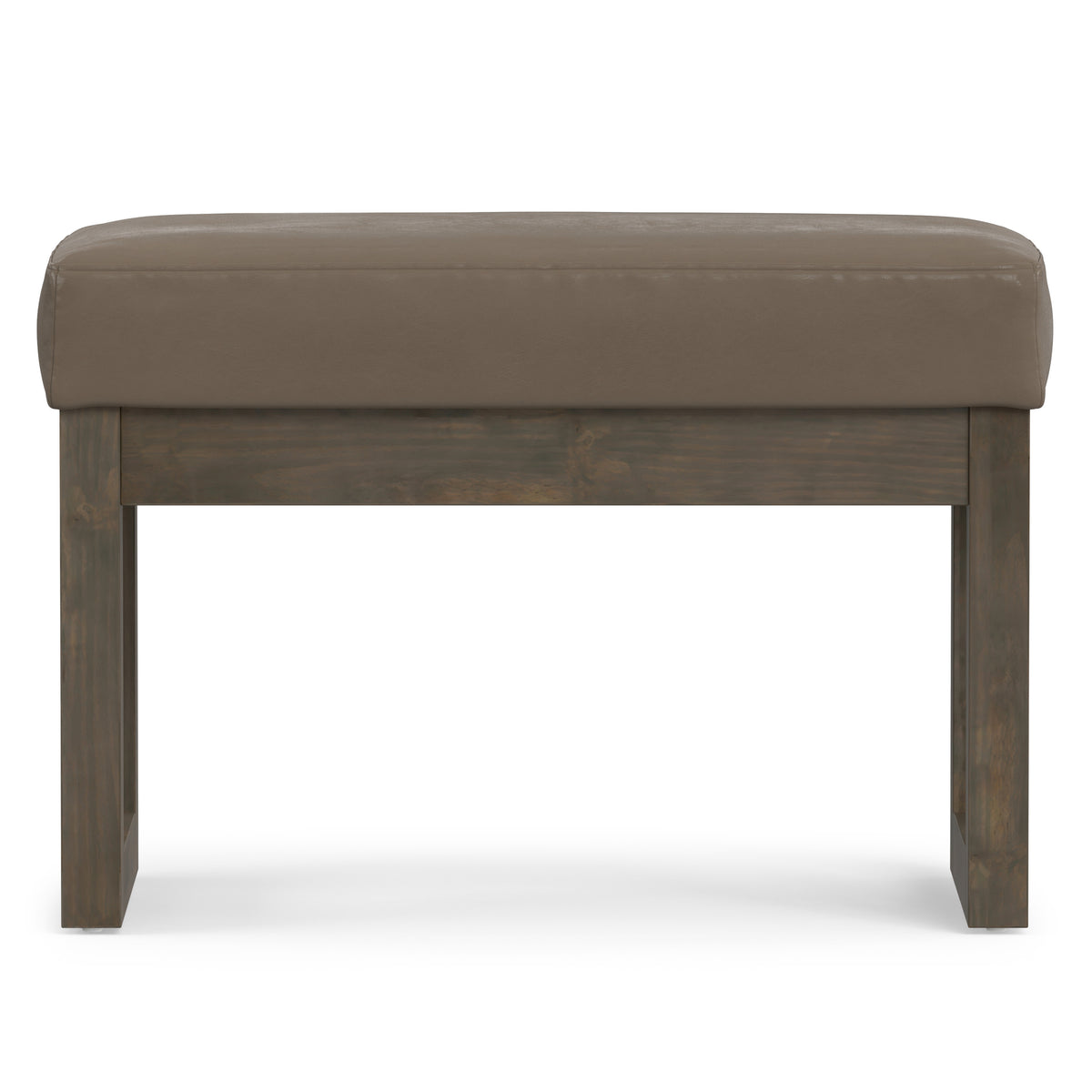 Ash Blonde Vegan Leather | Milltown Footstool Small Ottoman Bench