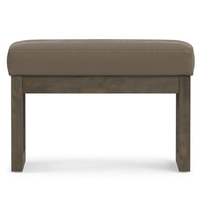 Ash Blonde Vegan Leather | Milltown Footstool Small Ottoman Bench