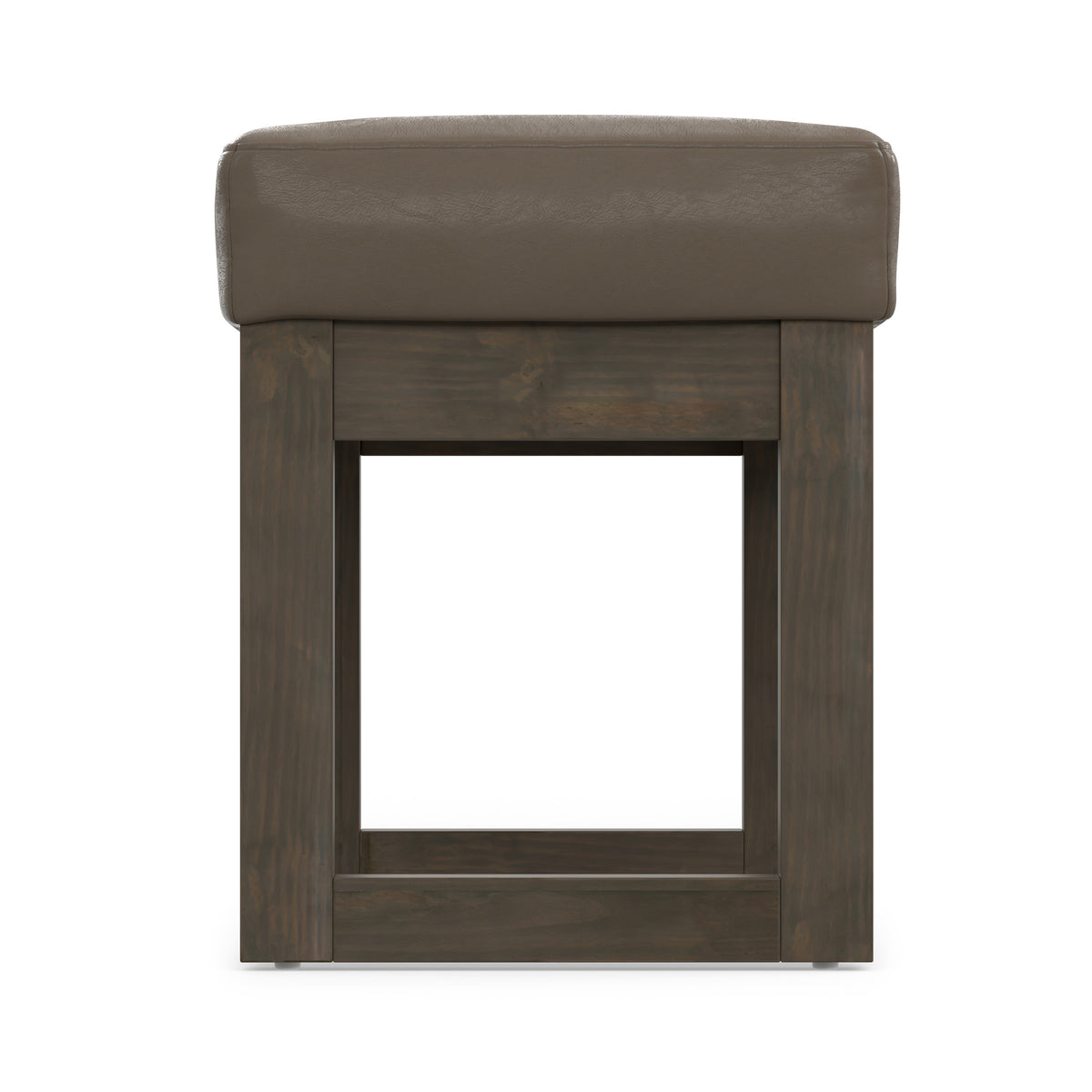 Ash Blonde Vegan Leather | Milltown Footstool Small Ottoman Bench