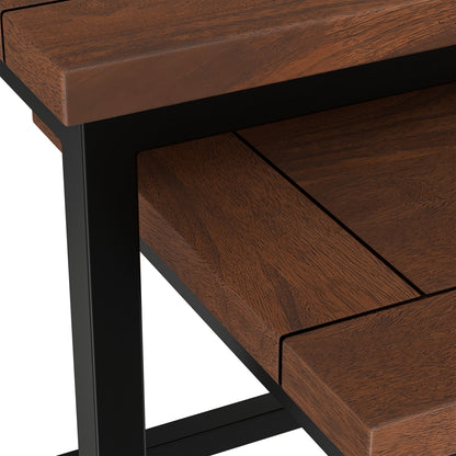 Dark Cognac Brown | Skyler 2 Pc Nesting Side Table in Mango