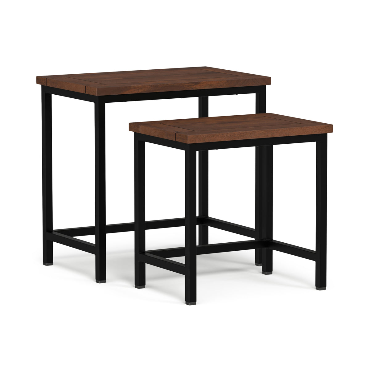 Dark Cognac Brown | Skyler 2 Pc Nesting Side Table in Mango
