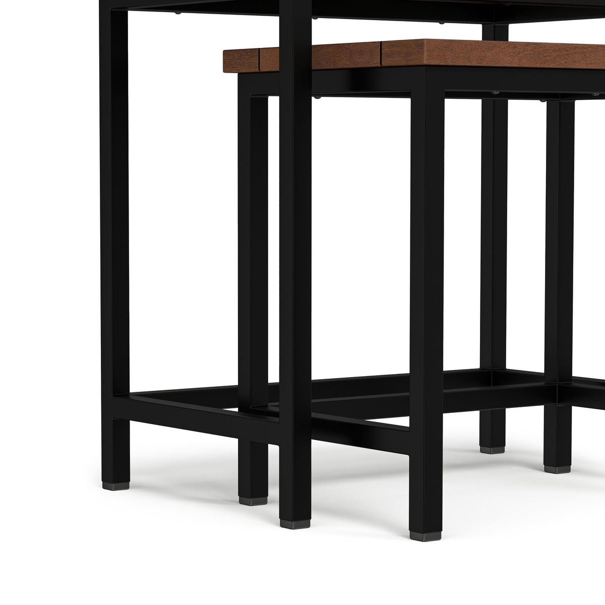 Dark Cognac Brown | Skyler 2 Pc Nesting Side Table in Mango