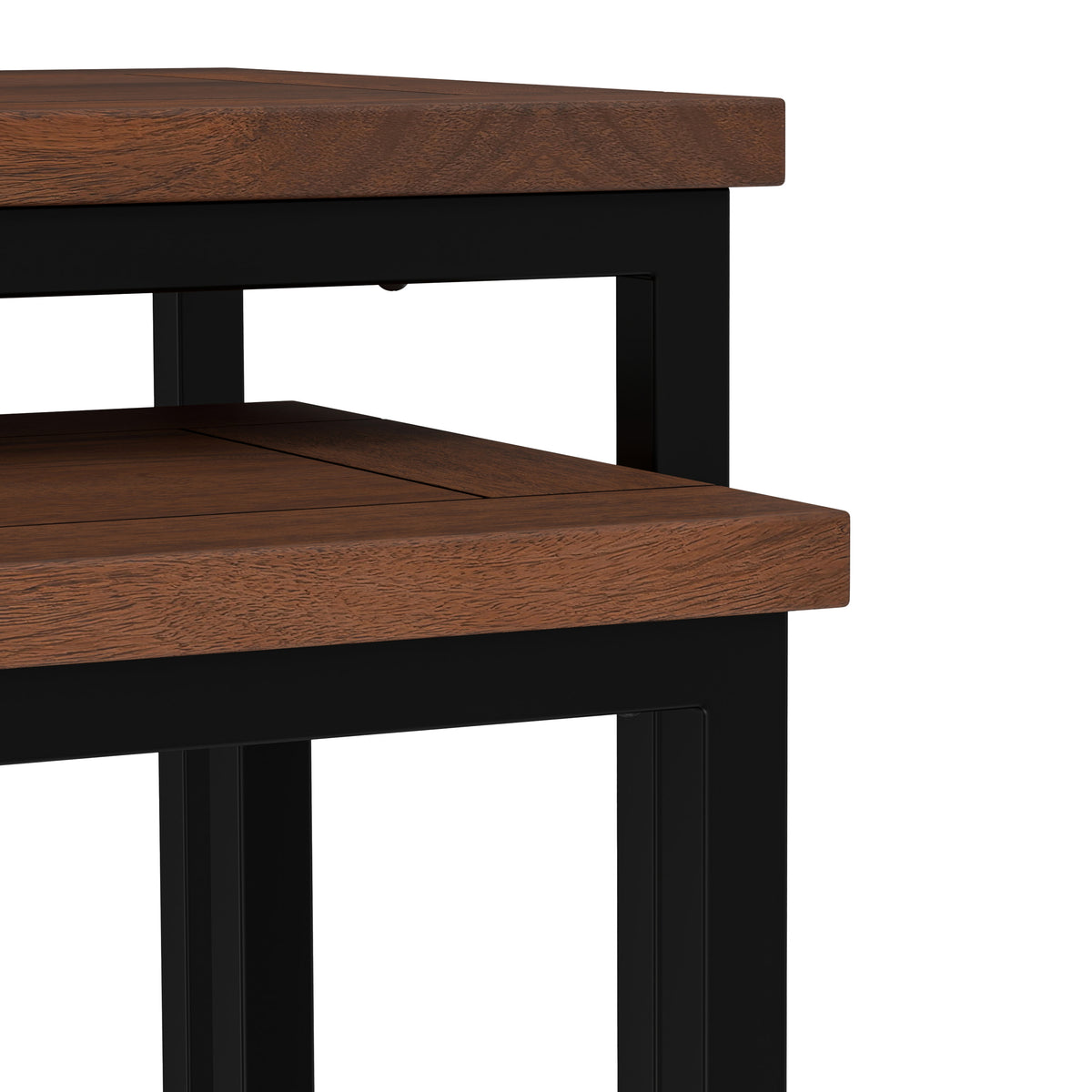 Dark Cognac Brown | Skyler 2 Pc Nesting Side Table in Mango