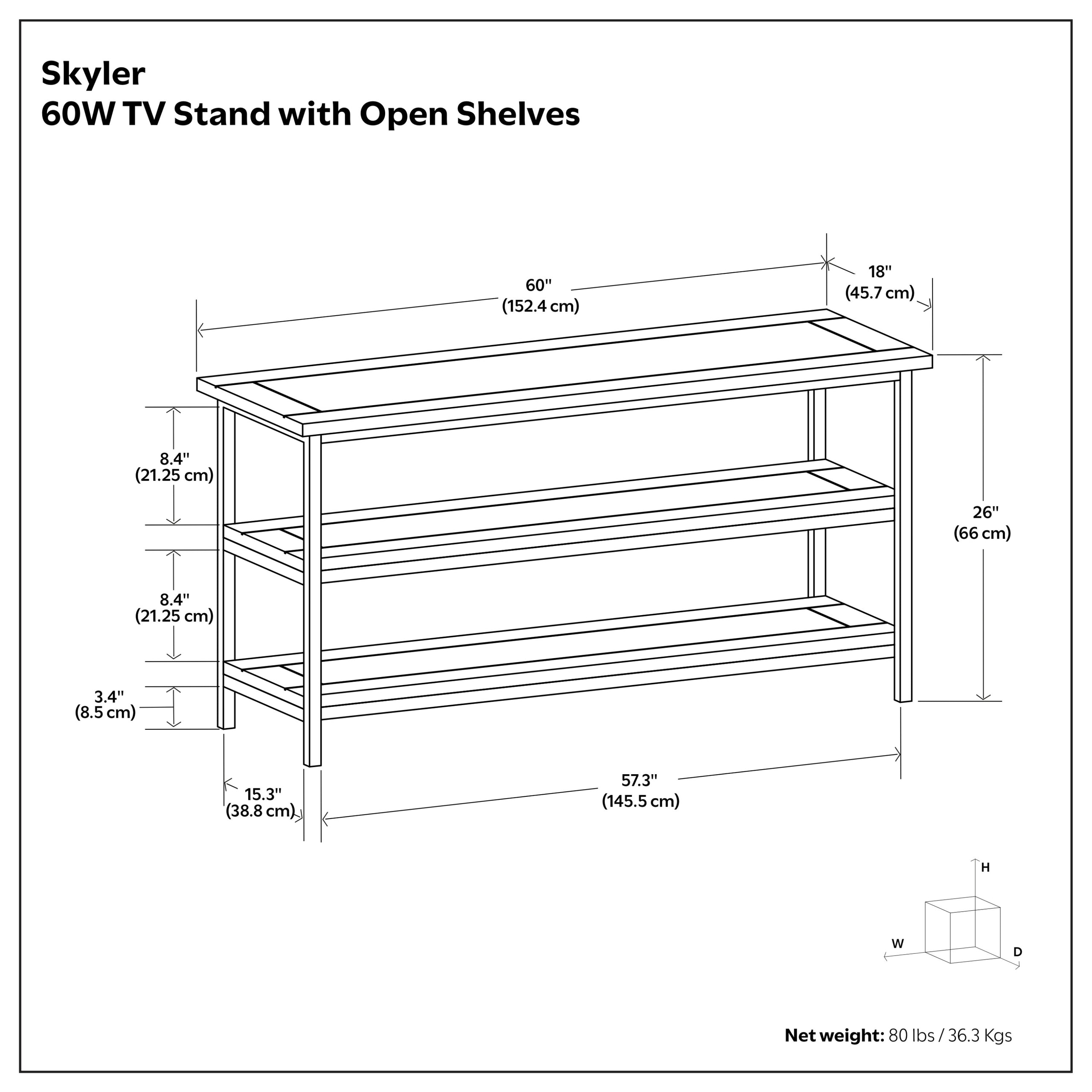 Skyler TV Media Stand in Mango