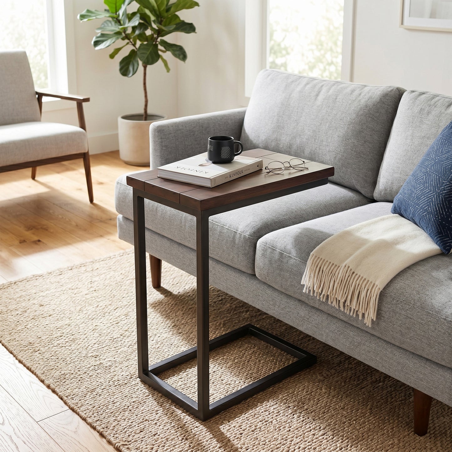 Walnut Brown Black | Skyler C Side Table