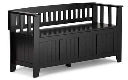 Black | Acadian 48-inch Storage Bench and 36-inch Cabinet