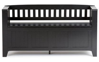 Black | Acadian 48-inch Storage Bench and 36-inch Cabinet
