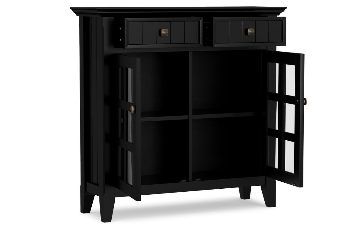 Black | Acadian 48-inch Storage Bench and 36-inch Cabinet