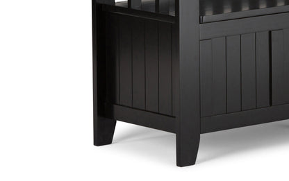 Black | Acadian 48-inch Storage Bench and 36-inch Cabinet