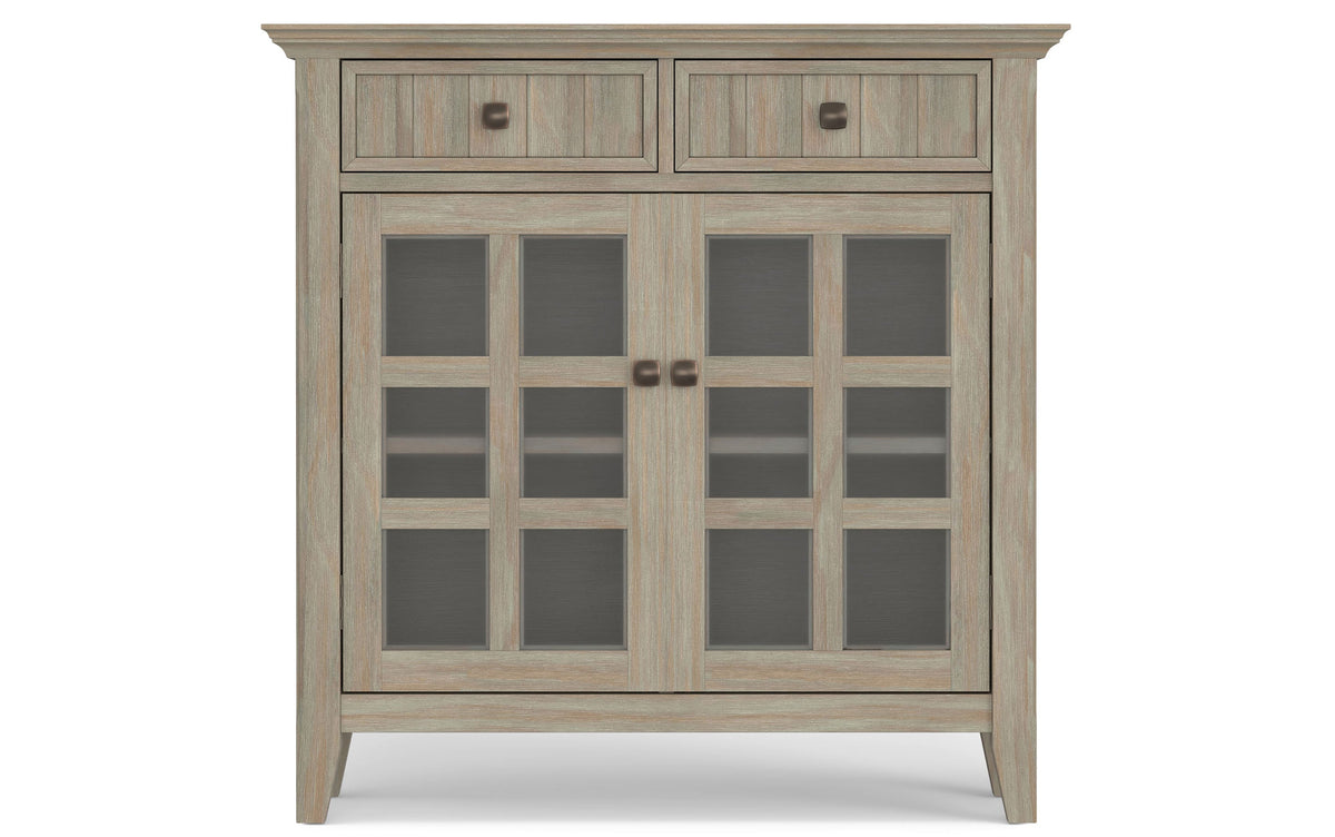 Distressed Grey | Acadian 48-inch Storage Bench and 36-inch Cabinet