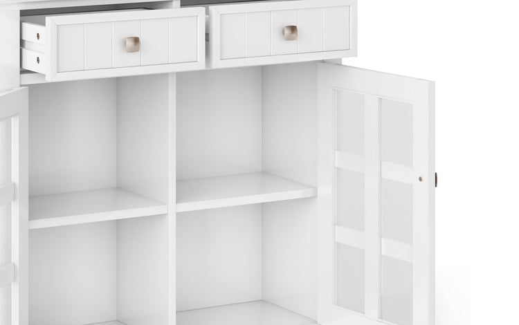White | Acadian 48-inch Storage Bench and 36-inch Cabinet