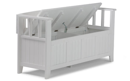 White | Acadian 48-inch Storage Bench and 36-inch Cabinet
