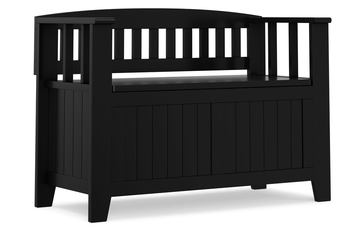 Black | Acadian 36-inch Storage Bench and 36-inch Cabinet