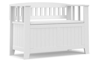 White | Acadian 36-inch Storage Bench and 36-inch Cabinet