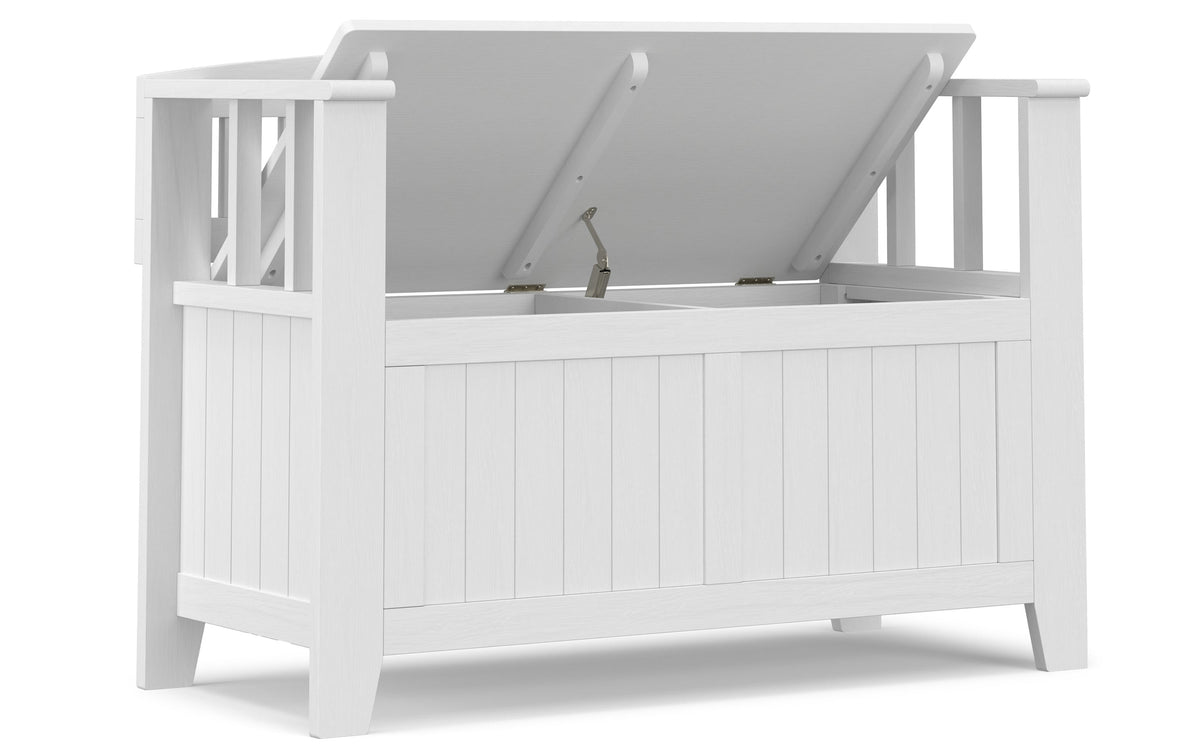 White | Acadian 36-inch Storage Bench and 36-inch Cabinet