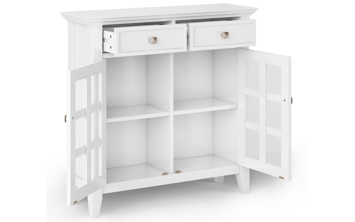 White | Acadian 36-inch Storage Bench and 36-inch Cabinet