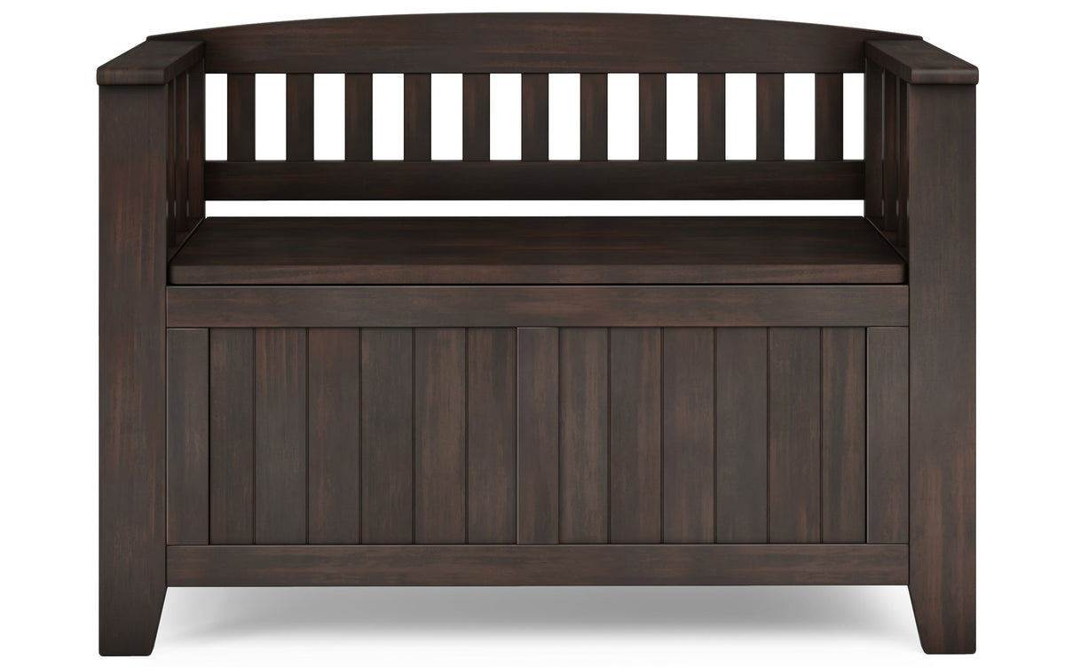 Brunette Brown | Acadian 36-inch Storage Bench and 32-inch Shoe Cabinet