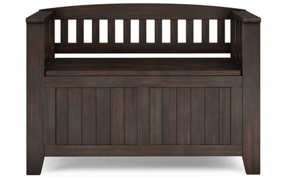 Brunette Brown | Acadian 36-inch Storage Bench and 32-inch Shoe Cabinet