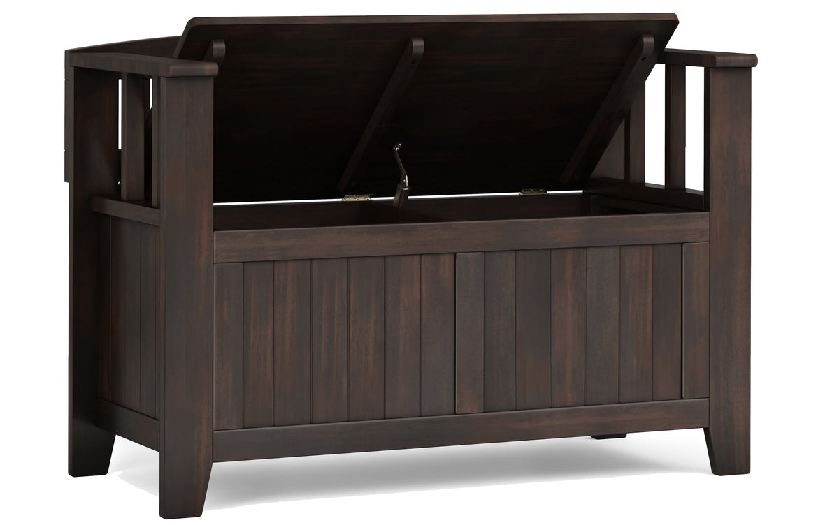 Brunette Brown | Acadian 36-inch Storage Bench and 32-inch Shoe Cabinet