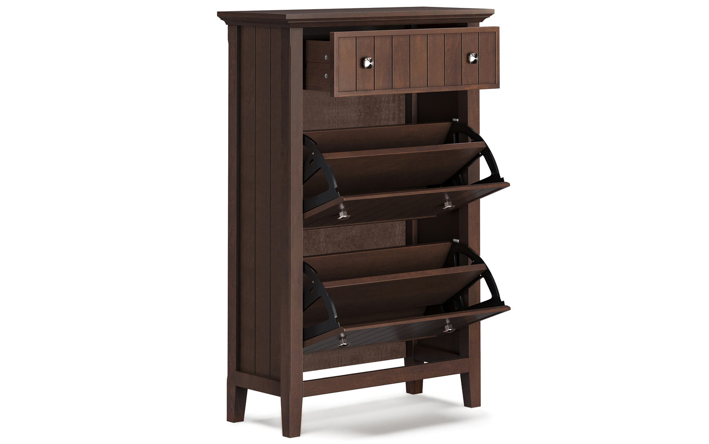 Brunette Brown | Acadian 36-inch Storage Bench and 32-inch Shoe Cabinet