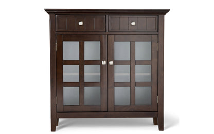 Brunette Brown | Acadian 48-inch Storage Bench with Shelf and 36-inch Cabinet