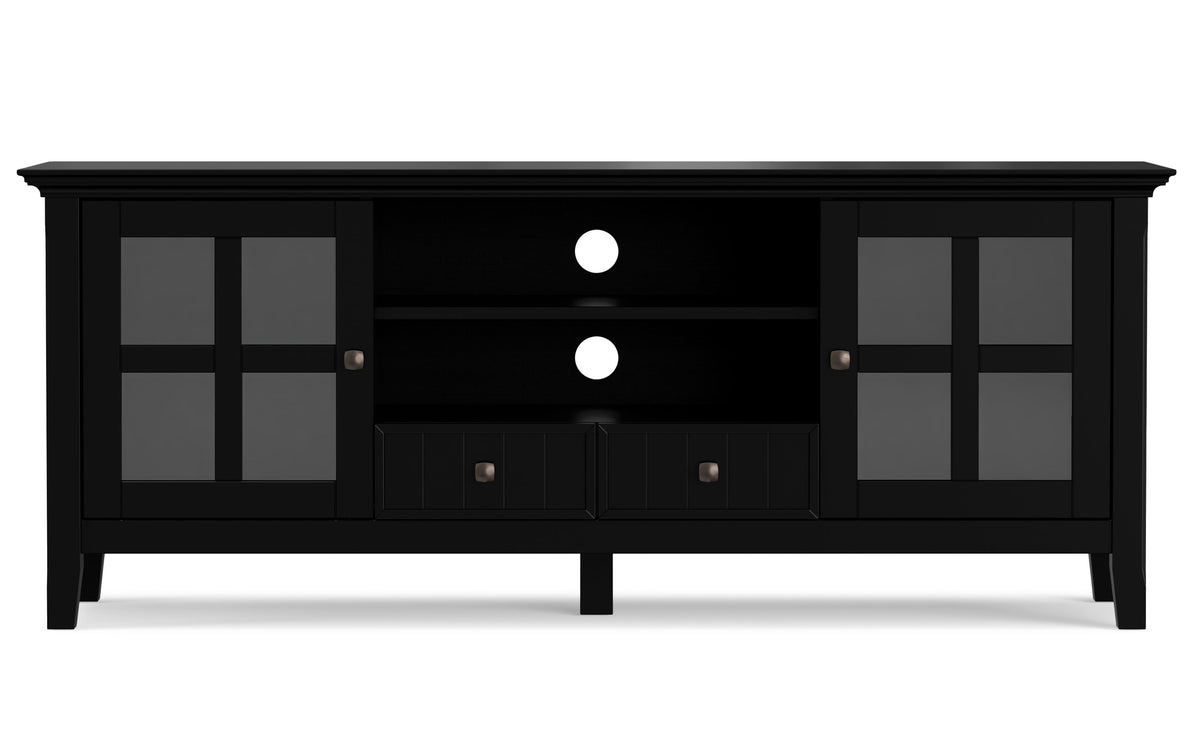 Black | Acadian 60 inch TV Stand with 26 inch 5 Shelf Bookcases (Set of 3)