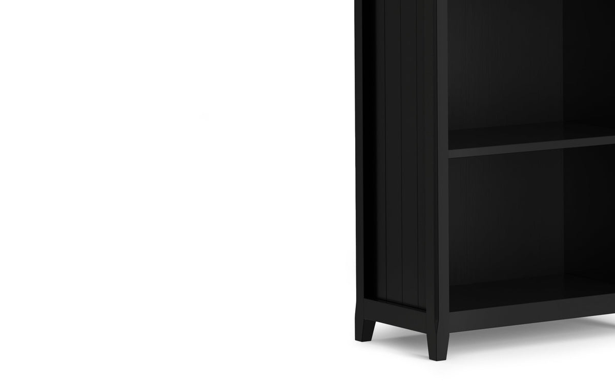 Black | Acadian 60 inch TV Stand with 26 inch 5 Shelf Bookcases (Set of 3)