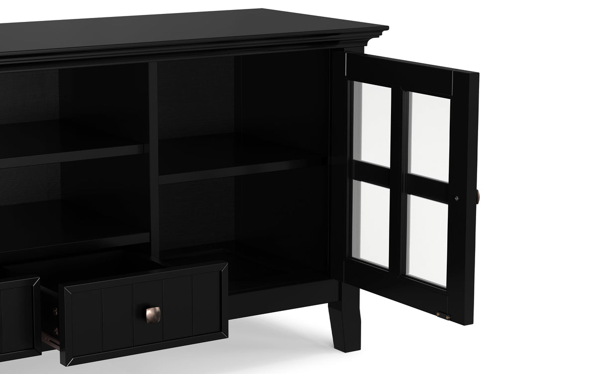 Black | Acadian 60 inch TV Stand with 26 inch 5 Shelf Bookcases (Set of 3)