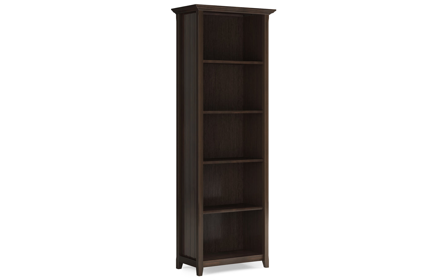 Brunette Brown | Acadian 60 inch TV Stand with 26 inch 5 Shelf Bookcases (Set of 3)
