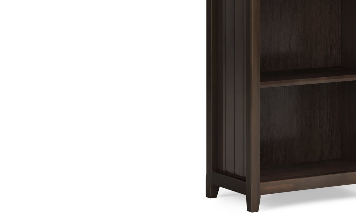 Brunette Brown | Acadian 60 inch TV Stand with 26 inch 5 Shelf Bookcases (Set of 3)