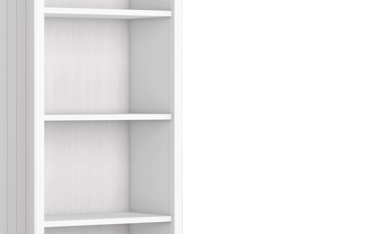 White | Acadian 60 inch TV Stand with 26 inch 5 Shelf Bookcases (Set of 3)