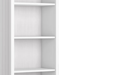 White | Acadian 60 inch TV Stand with 26 inch 5 Shelf Bookcases (Set of 3)