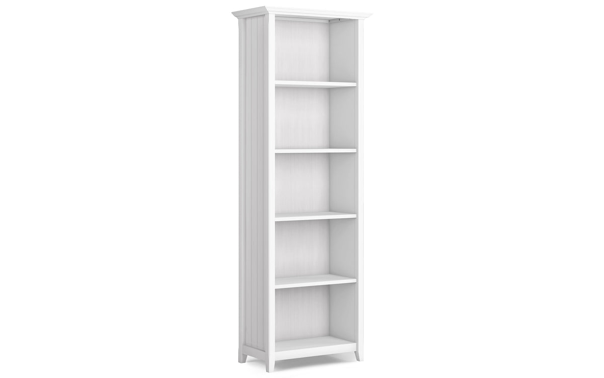 White | Acadian 60 inch TV Stand with 26 inch 5 Shelf Bookcases (Set of 3)