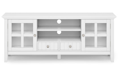 White | Acadian 60 inch TV Stand with 26 inch 5 Shelf Bookcases (Set of 3)