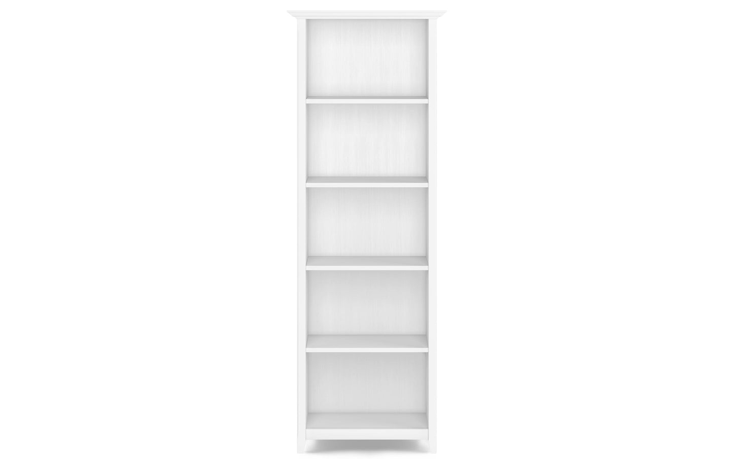 White | Acadian 60 inch TV Stand with 26 inch 5 Shelf Bookcases (Set of 3)