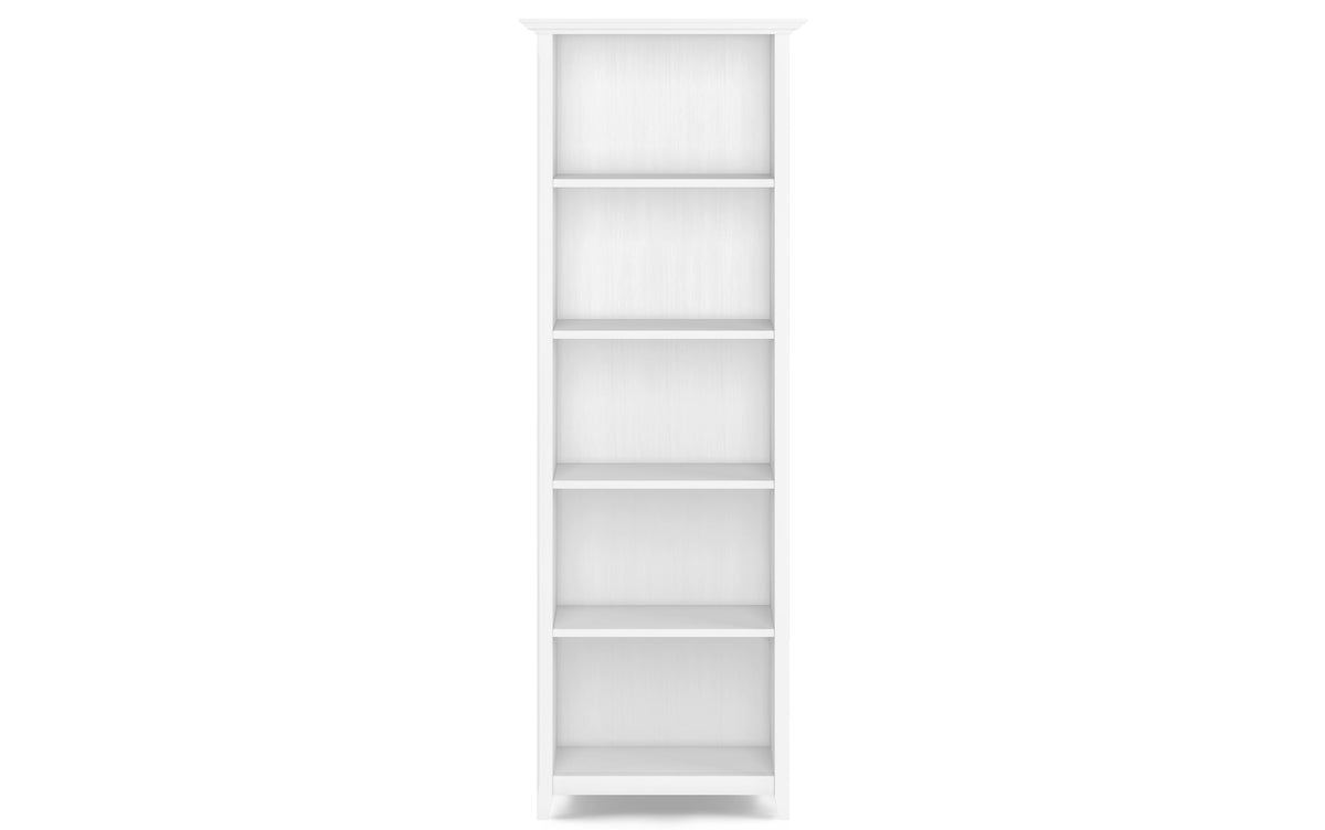 White | Acadian 60 inch TV Stand with 26 inch 5 Shelf Bookcases (Set of 3)
