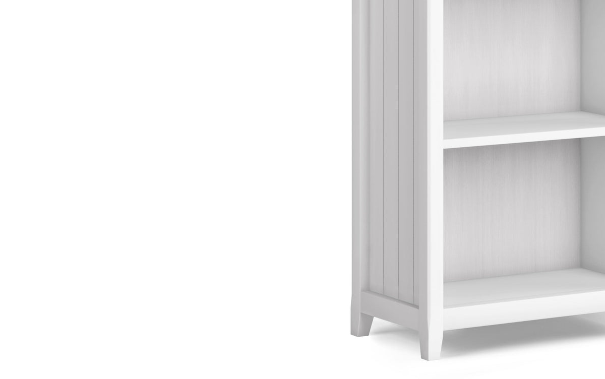 White | Acadian 60 inch TV Stand with 26 inch 5 Shelf Bookcases (Set of 3)