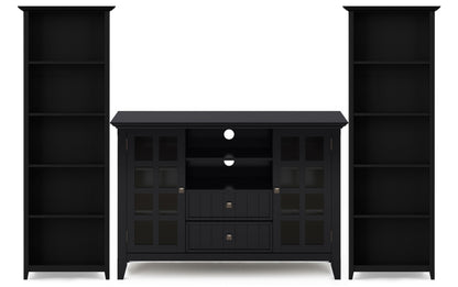 Acadian 53 inch Tall TV Stand with 26 inch 5 Shelf Bookcases (Set of 3)