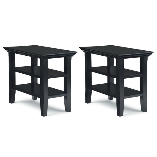 Black | Acadian 14 inch Narrow Side Table (Set of 2)