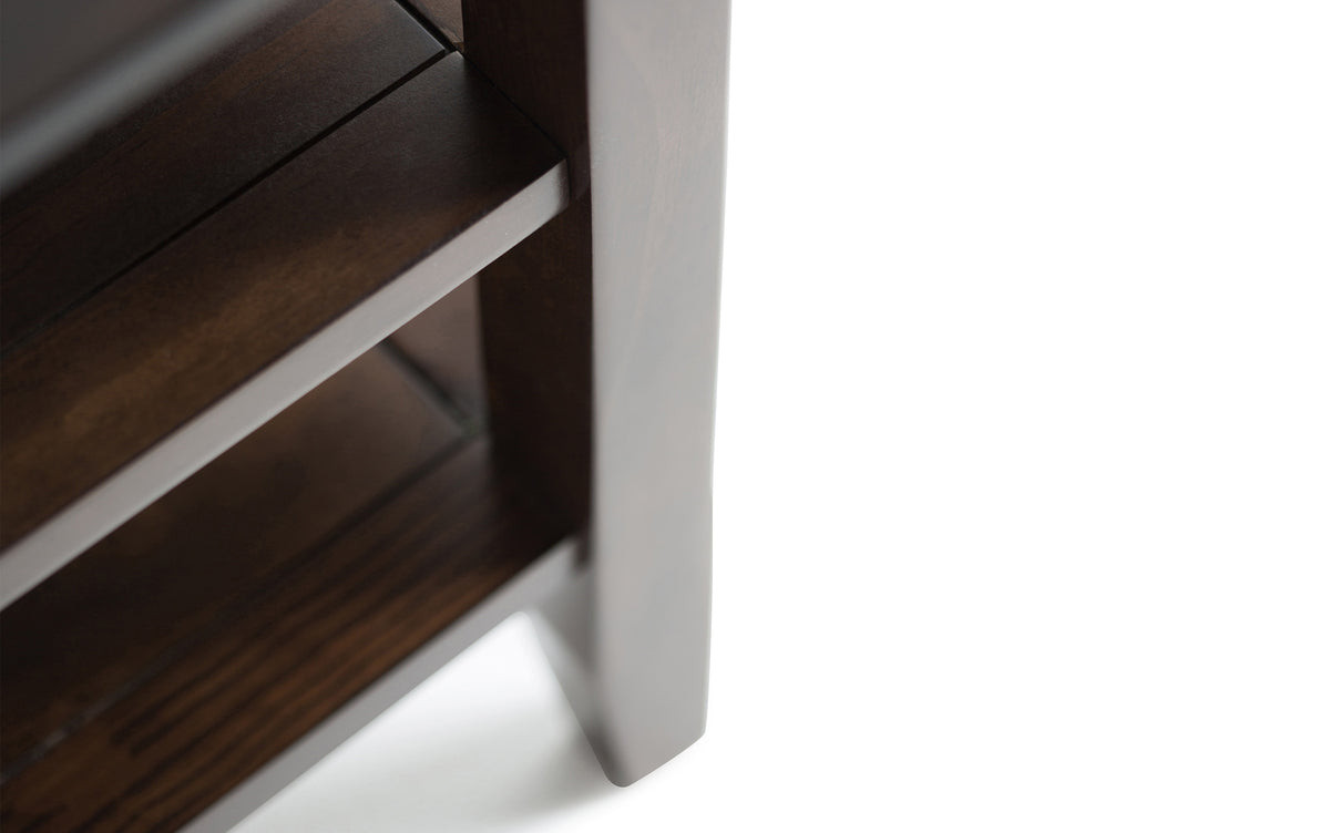 Brunette Brown | Acadian 14 inch Narrow Side Table (Set of 2)