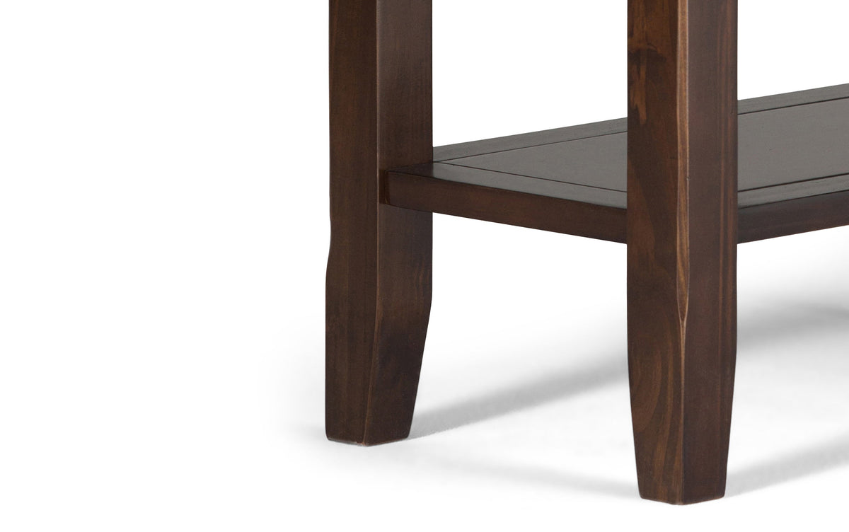 Brunette Brown | Acadian 14 inch Narrow Side Table (Set of 2)