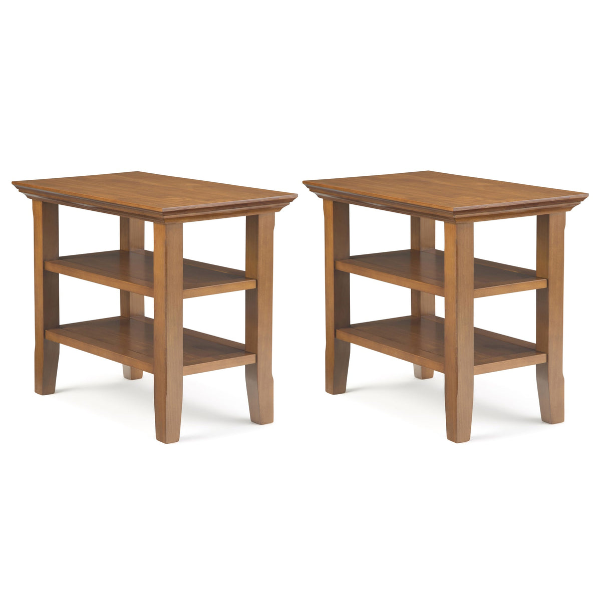 Light Golden Brown | Acadian 14 inch Narrow Side Table (Set of 2)